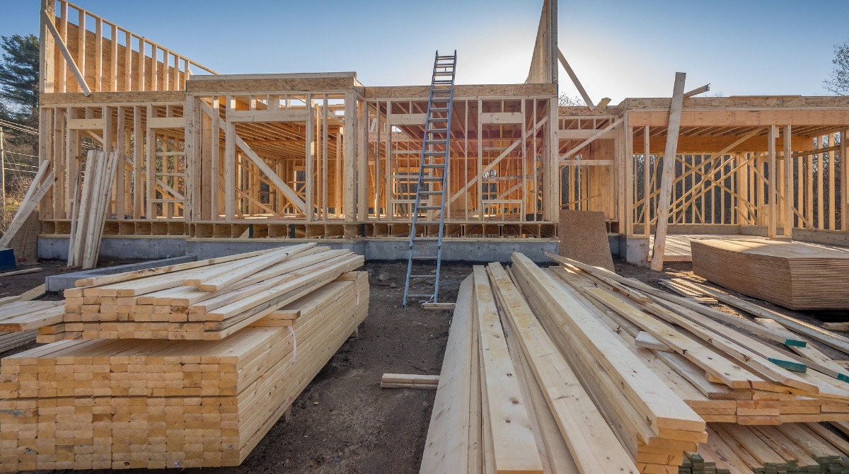 new-house-construction-framing-picture-id883091686